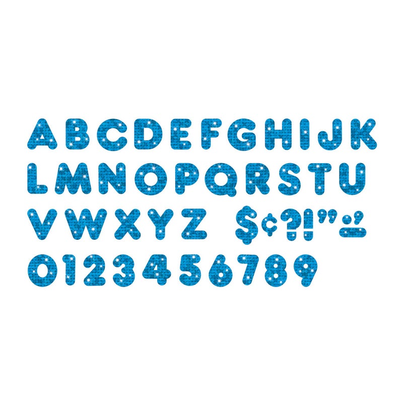 Trend Enterprises "4"" Sparkle Uppercase Ready Letters Set", blue - Image 2